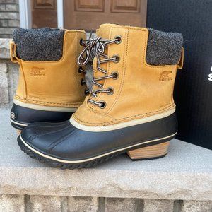 SOREL SLIMPACK LACE II 9.5 Women's Outdoor Boot Waterproof Leather Preppy New